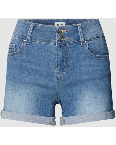 ONLY Korte Jeans Met 5-pocketmodel - Blauw