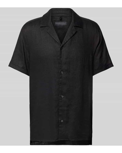 DRYKORN Freizeithemd aus Leinen mit Reverskragen Modell 'BIJAN' - Schwarz