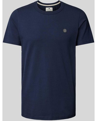 Anerkjendt T-Shirt mit Label-Detail Modell 'AKROD' - Blau