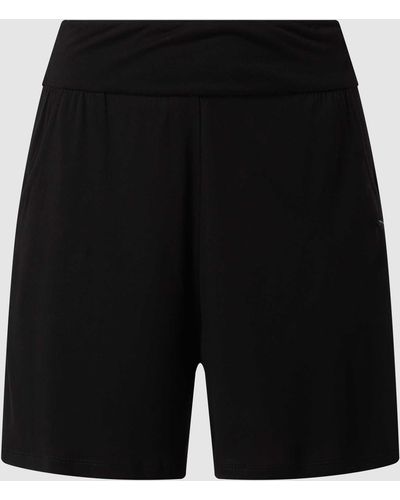 BROADWAY NYC FASHION Shorts mit elastischem Bund Modell 'Dinah' - Schwarz