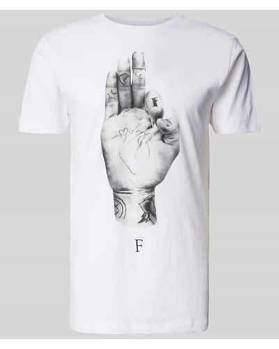 Mister Tee T-Shirt mit Motiv-Print Modell 'SIGN LIGHTS' - Weiß