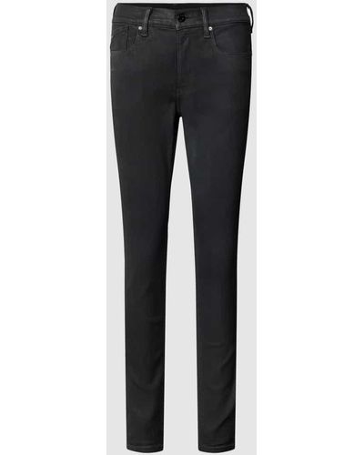 G-Star RAW Skinny Fit Jeans im 5-Pocket-Design Modell 'Lhana' - Schwarz