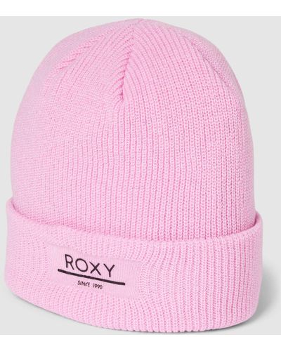 Roxy Beanie mit Label-Patch Modell 'FOLKER' - Pink