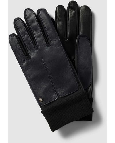 Roeckl Sports Handschuhe mit gerippten Abschlüssen Modell 'Kopenhagen' - Schwarz