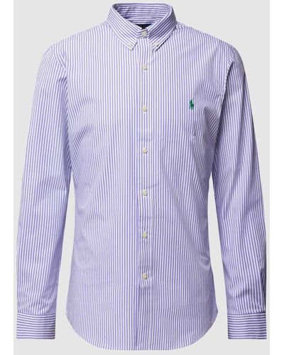 Polo Ralph Lauren Hemd mit Regular Fit und Button-Down-Kragen - Lila