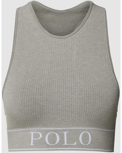 Polo Ralph Lauren Sport-BH mit elastischem Logo-Bund - Grau