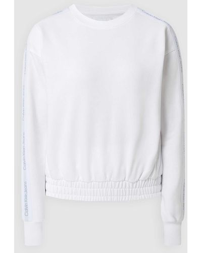 Calvin Klein Sweatshirt Met Kapmouwen - Wit