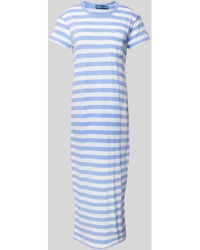 Polo Ralph Lauren T-Shirt-Kleid mit Brusttasche - Blau