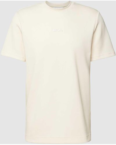 BALR Regular Fit T-shirt Met Labelprint - Naturel