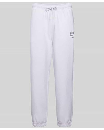 Karl Lagerfeld Sweatpants mit Label-Details - Weiß