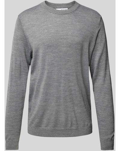 SELECTED Gebreide Pullover Met Ronde Hals - Grijs