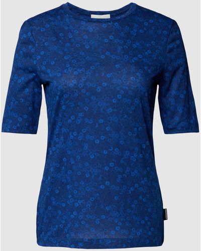 ARMEDANGELS T-shirt Met Bloemenmotief - Blauw