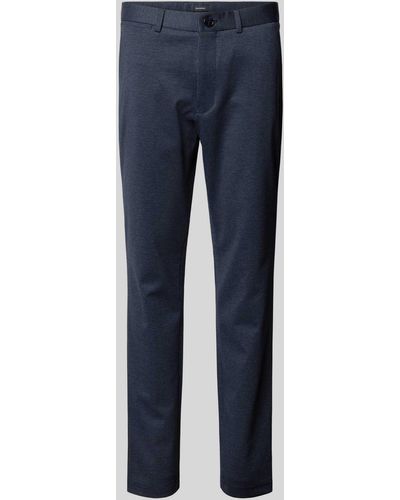 Matíníque Regular Fit Anzughose mit Knopfverschluss Modell 'liam' - Blau
