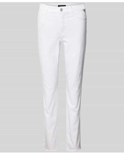 Marc Cain Slim Fit Jeans in unifarbenem Design - Weiß