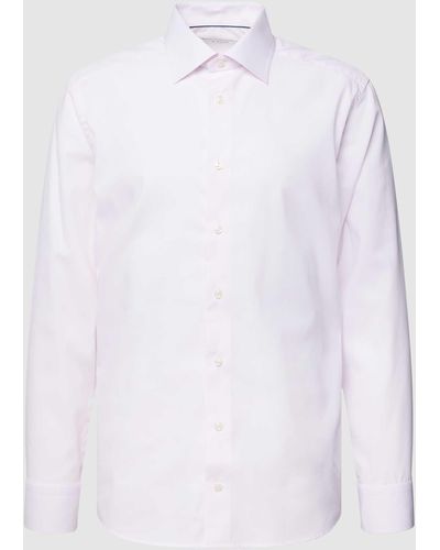 Eton Zakelijk Overhemd Met Structuurmotief - Wit