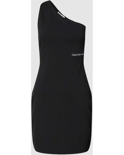 Calvin Klein Mini-jurk Met One Shoulder-band - Zwart
