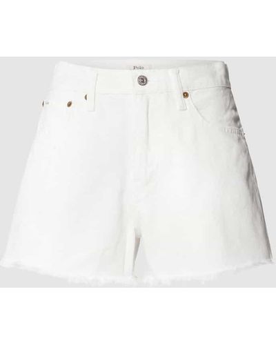Polo Ralph Lauren Jeansshorts mit Label-Patch - Weiß