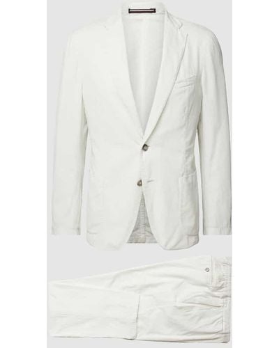 Tommy Hilfiger Slim Fit Anzug aus Cord - Weiß