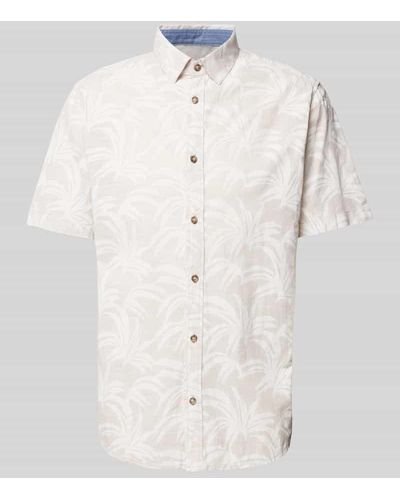 Tom Tailor Freizeithemd mit floralem Muster - Weiß