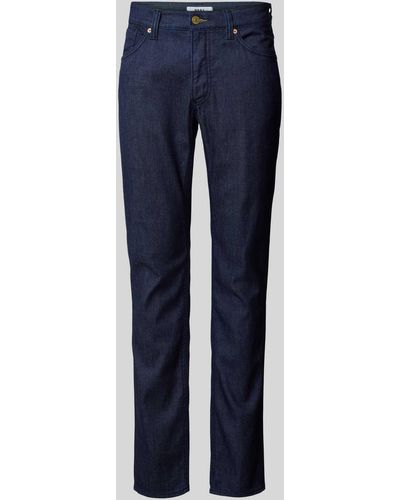 Brax Modern Fit Jeans Met Labelpatch - Blauw
