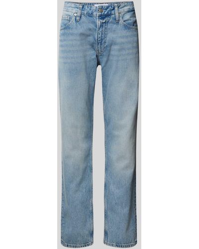 Calvin Klein Straight Fit Jeans im 5-Pocket-Design Modell 'AUTHENTIC' - Blau