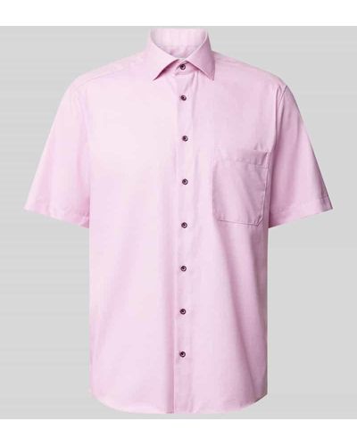 Eterna Comfort Fit Business-Hemd mit Brusttasche - Pink