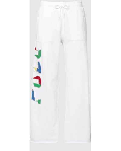 Polo Ralph Lauren Sweatpants Met Labelstitching - Wit