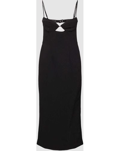 Bardot Midi-jurk Met Cut-out - Zwart
