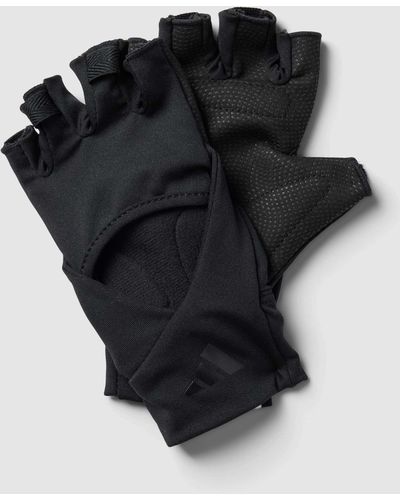 adidas Fingerlose Handschuhe mit Label-Detail Modell 'TRAINING GLOVEW' - Schwarz