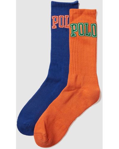Polo Ralph Lauren Socken mit Label-Details im 2er-Pack - Blau