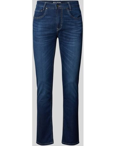 M·a·c Slim Fit Jeans im 5-Pocket-Design Modell "ARNE PIPE" - Blau