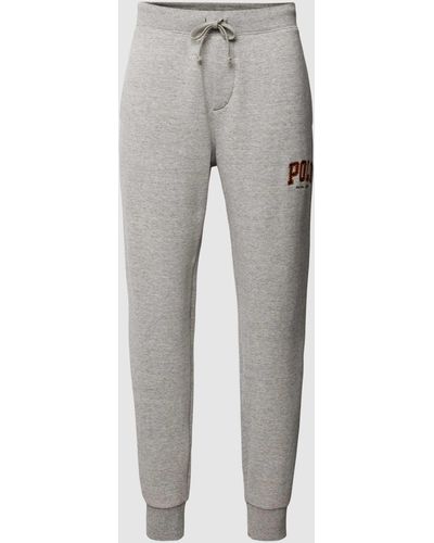Polo Ralph Lauren Sweatpants Met Labeldetail - Grijs