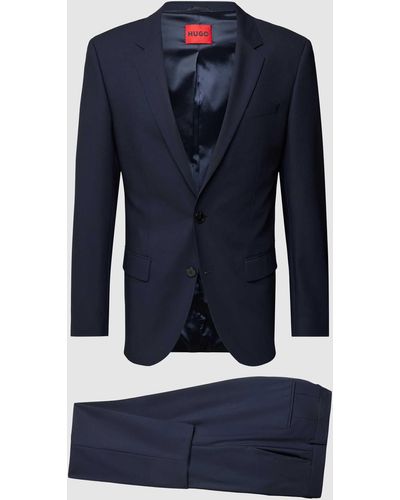 HUGO Anzug mit Schurwoll-Anteil Modell 'Henry/Getlin' - Blau