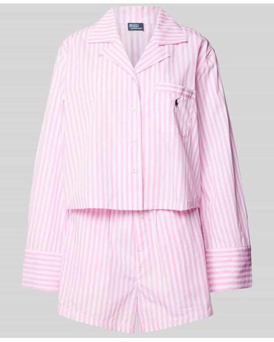Polo Ralph Lauren Pyjama mit Streifenmuster - Pink