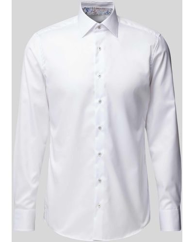 Eterna Slim Fit Zakelijk Overhemd Met Kentkraag - Wit