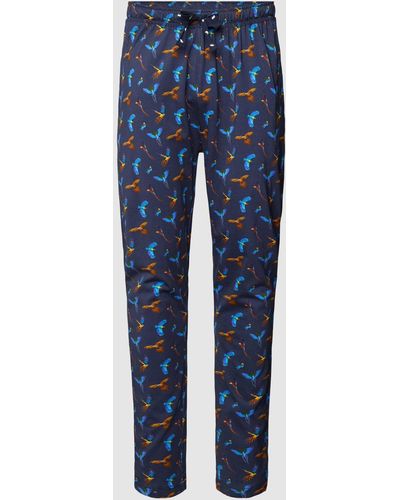 A fish named fred Pyjama-Hose mit Allover-Muster - Blau