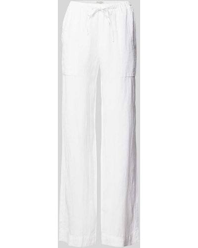 Marc O' Polo Leinenhose mit elastischem Bund - Weiß