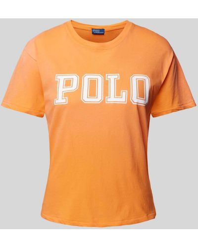 Polo Ralph Lauren T-shirt Met Labelprint - Oranje