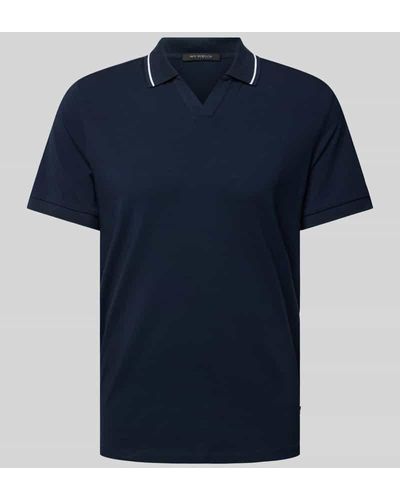 Roy Robson Regular Fit Poloshirt mit Kontraststreifen - Blau