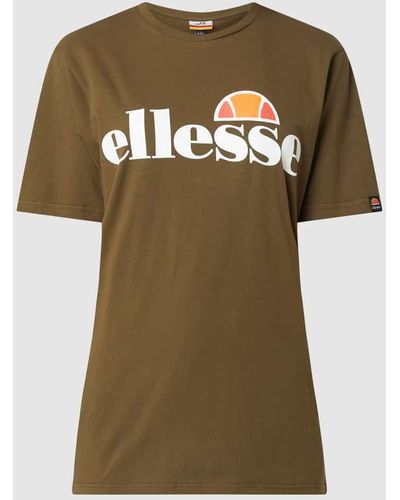 Ellesse T-Shirt aus Baumwolle mit Logo-Details - Grün