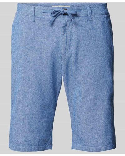 Tom Tailor Shorts mit Strukturmuster - Blau