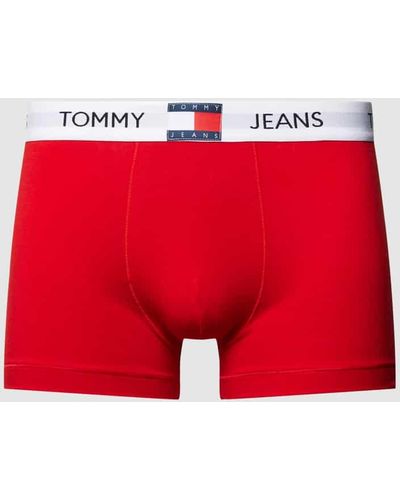 Tommy Hilfiger Trunks mit Label-Patch Modell 'HERITAGE' - Rot