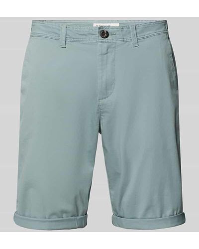 Tom Tailor Slim Fit Chino-Shorts mit Eingrifftaschen - Blau