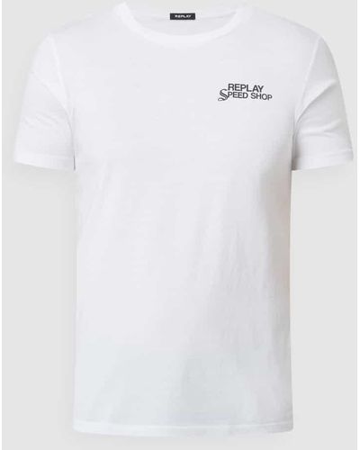 Replay T-Shirt mit Logo-Print - Weiß