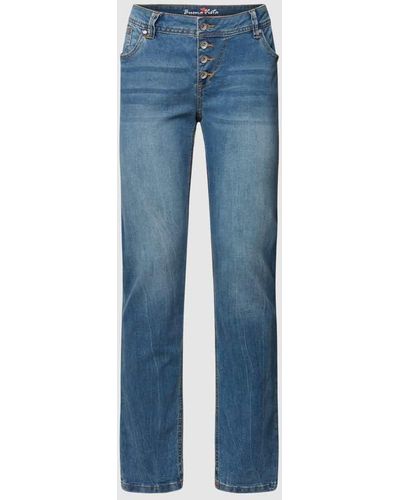 Buena Vista Jeans mit Label-Details Modell 'Malibu' - Blau