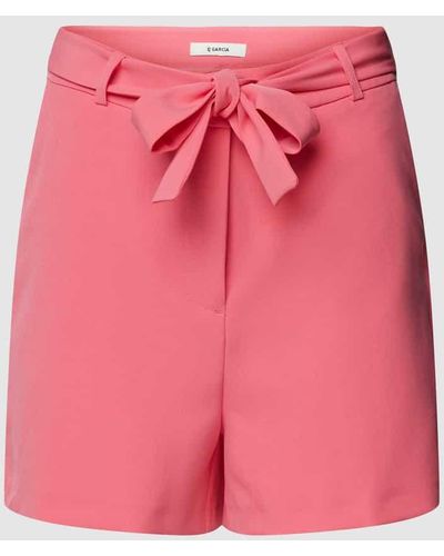 Garcia Shorts mit Bindegürtel - Pink