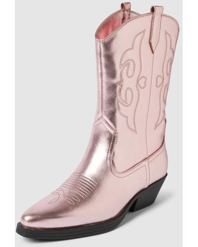 ONLY Stiefel in spitz zulaufender Form Modell 'BRONCO' - Pink