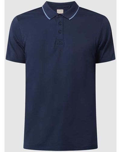 Guess Slim Fit Poloshirt mit Logo-Streifen Modell 'Paul' - Blau