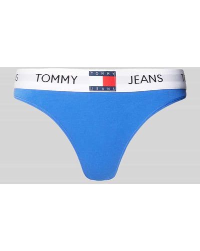 Tommy Hilfiger String mit elastischem Logo-Bund Modell 'HERITAGE' - Blau