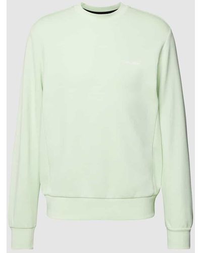 Calvin Klein Sweatshirt mit Label-Print Modell 'MICRO' - Grün